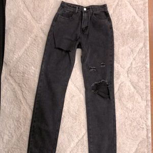 SHEIN distressed baggy jeans